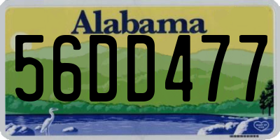 AL license plate 56DD477