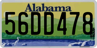 AL license plate 56DD478