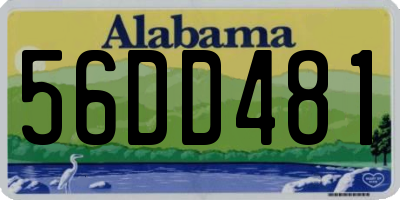 AL license plate 56DD481