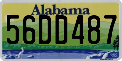 AL license plate 56DD487