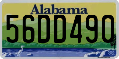 AL license plate 56DD490