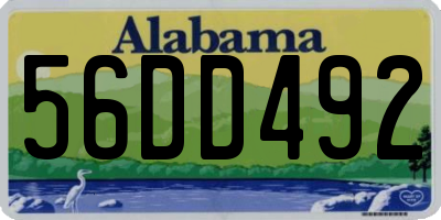 AL license plate 56DD492