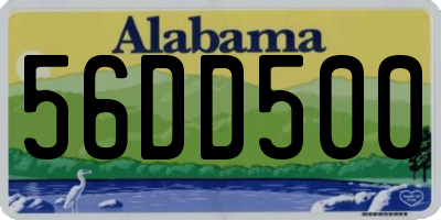 AL license plate 56DD500