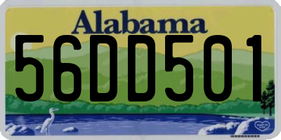 AL license plate 56DD501
