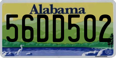 AL license plate 56DD502
