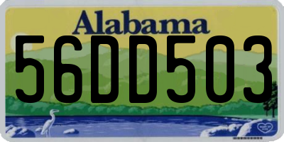 AL license plate 56DD503