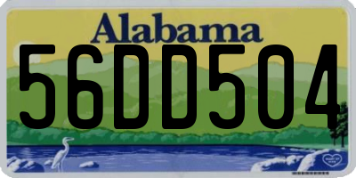 AL license plate 56DD504