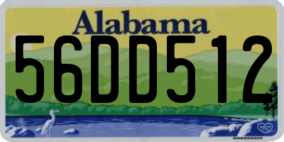 AL license plate 56DD512