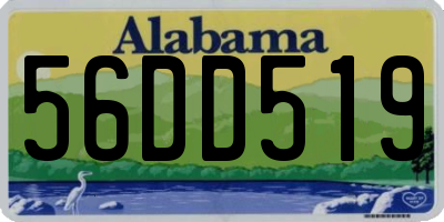 AL license plate 56DD519
