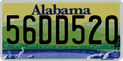 AL license plate 56DD520