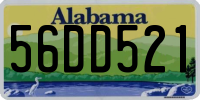 AL license plate 56DD521