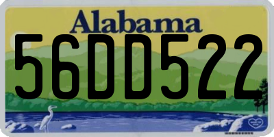 AL license plate 56DD522