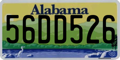 AL license plate 56DD526