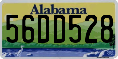 AL license plate 56DD528