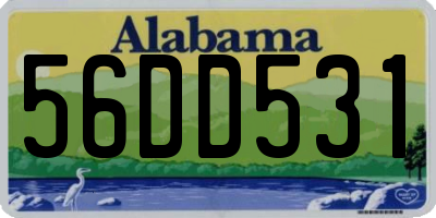 AL license plate 56DD531