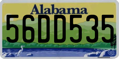 AL license plate 56DD535