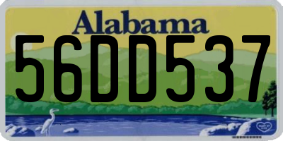 AL license plate 56DD537