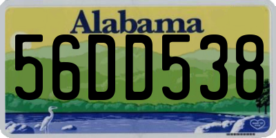 AL license plate 56DD538