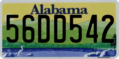 AL license plate 56DD542