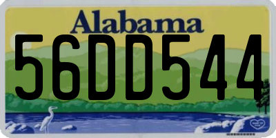 AL license plate 56DD544