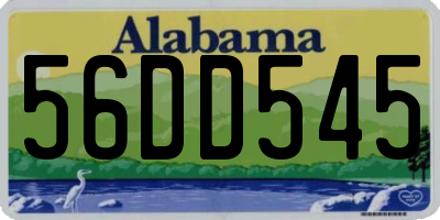 AL license plate 56DD545