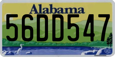 AL license plate 56DD547
