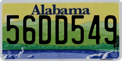 AL license plate 56DD549