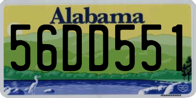 AL license plate 56DD551