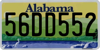 AL license plate 56DD552