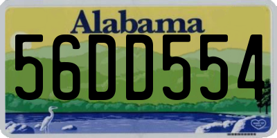 AL license plate 56DD554