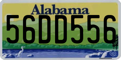 AL license plate 56DD556