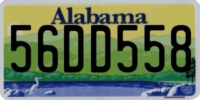 AL license plate 56DD558