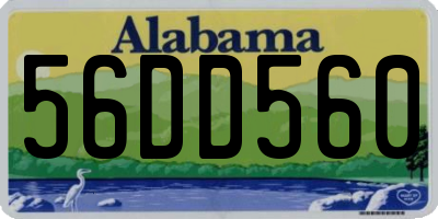 AL license plate 56DD560