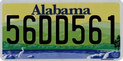 AL license plate 56DD561