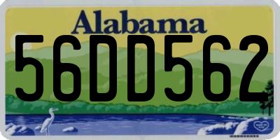 AL license plate 56DD562