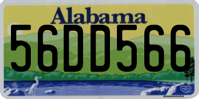 AL license plate 56DD566