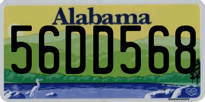 AL license plate 56DD568