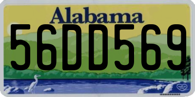 AL license plate 56DD569