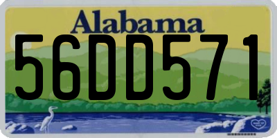 AL license plate 56DD571