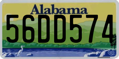 AL license plate 56DD574