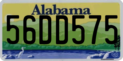 AL license plate 56DD575