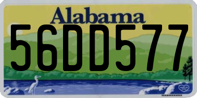 AL license plate 56DD577