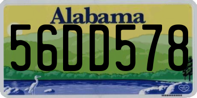 AL license plate 56DD578