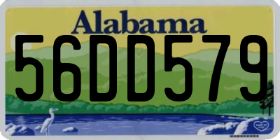 AL license plate 56DD579