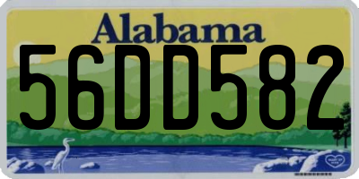 AL license plate 56DD582