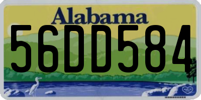 AL license plate 56DD584
