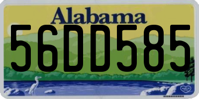 AL license plate 56DD585