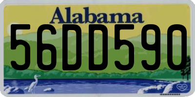 AL license plate 56DD590