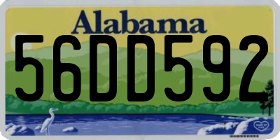 AL license plate 56DD592