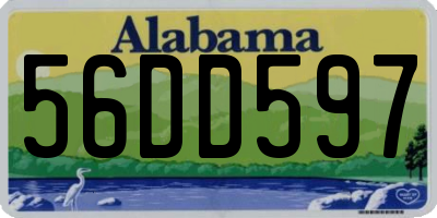 AL license plate 56DD597